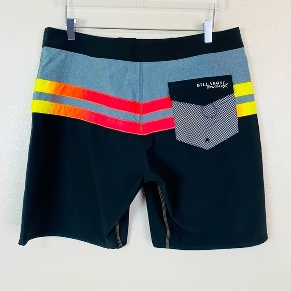 Billabong Platinum Jack Free Stone Performance Striped Board Shorts Size 36 - Picture 2 of 6